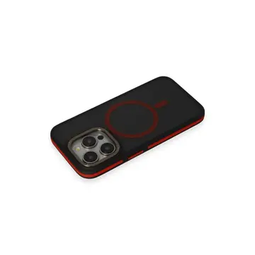 Joko  İphone 14 Pro Max Kılıf Rocky Magsafe Kapak - Siyah-kırmızı