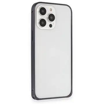 Joko  İphone 15 Pro Max Kılıf Metal Bumper Magneticsafe Kapak - Lacivert