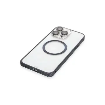 Joko  İphone 15 Pro Max Kılıf Metal Bumper Magneticsafe Kapak - Lacivert
