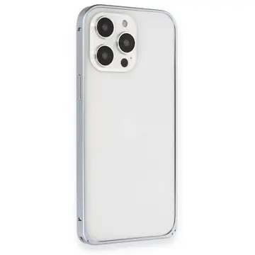 Joko  İphone 15 Pro Max Kılıf Metal Bumper Magneticsafe Kapak - Gri