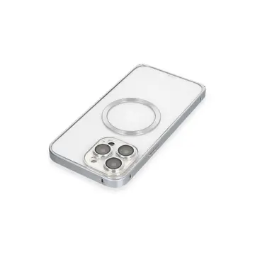 Joko  İphone 15 Pro Max Kılıf Metal Bumper Magneticsafe Kapak - Gri