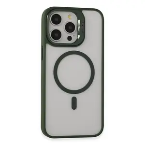 Joko  İphone 15 Pro Kılıf Roblox Lens Magsafe Standlı Kapak - Koyu Yeşil