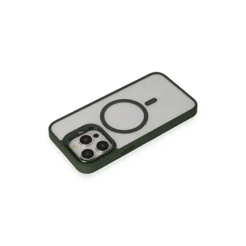 Joko  İphone 15 Pro Kılıf Roblox Lens Magsafe Standlı Kapak - Koyu Yeşil