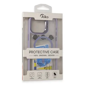 Joko  İphone 15 Pro Kılıf Roblox Lens Magsafe Standlı Kapak - Lila