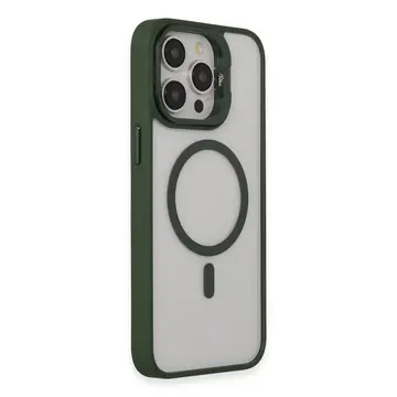 Joko  İphone 15 Pro Max Kılıf Roblox Lens Magsafe Standlı Kapak - Koyu Yeşil