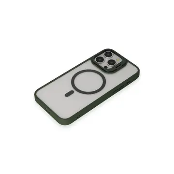 Joko  İphone 15 Pro Max Kılıf Roblox Lens Magsafe Standlı Kapak - Koyu Yeşil