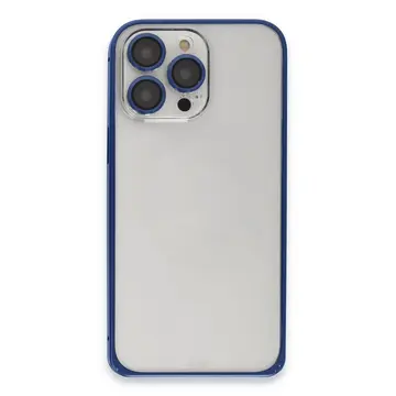 Joko  İphone 15 Pro Metal Bumper Mat Kapak - Lacivert