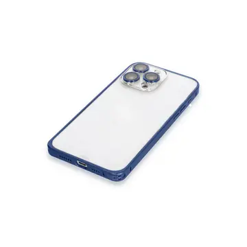 Joko  İphone 15 Pro Metal Bumper Mat Kapak - Lacivert