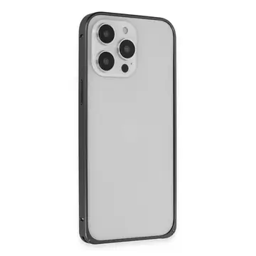 Joko  İphone 15 Pro Max Metal Bumper Mat Kapak - Siyah