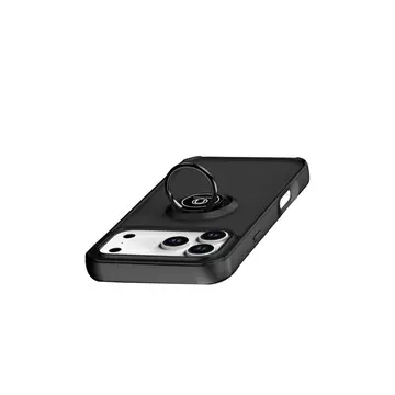 İphone 17 Pro Montreal Yüzüklü Silikon Kapak - Siyah