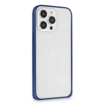 Joko  İphone 15 Pro Max Metal Bumper Mat Kapak - Lacivert