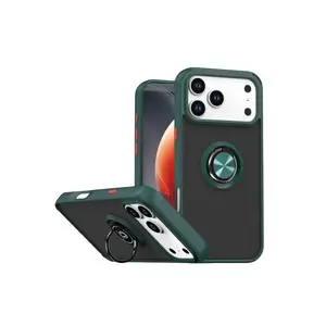 İphone 17 Pro Montreal Yüzüklü Silikon Kapak - Yeşil