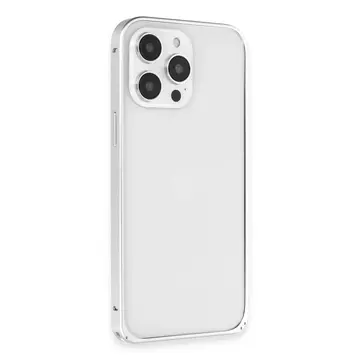 Joko  İphone 15 Pro Max Metal Bumper Mat Kapak - Gümüş
