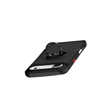 İphone 17 Air Montreal Yüzüklü Silikon Kapak - Siyah