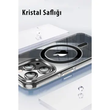 Joko  İphone 14 Pro Kılıf Crystal Magsafe Kapak - Siyah