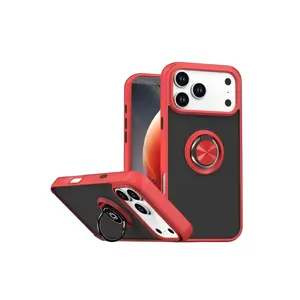 İphone 17 Pro Max Montreal Yüzüklü Silikon Kapak - Kırmızı