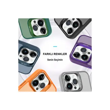 Joko  İphone 14 Pro Kılıf Flet Lens Magsafe Kapak - Turuncu