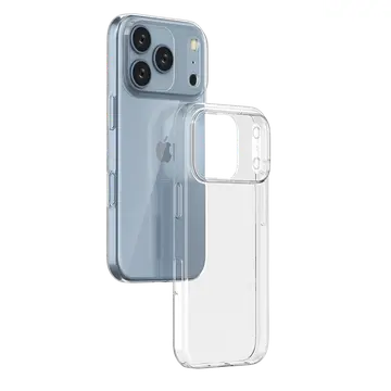 İphone 17 Pro Max Lüx Şeffaf Silikon - Şeffaf