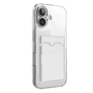 İphone 17 Kart Şeffaf Silikon - Şeffaf