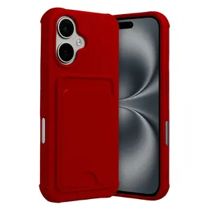 İphone 17 Kelvin Kartvizitli Silikon - Kırmızı