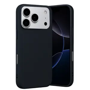 İphone 17 Pro Nano İçi Kadife Silikon - Siyah