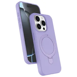 İphone 14 Pro Max Regal Magsafe Standlı Kapak - Lila
