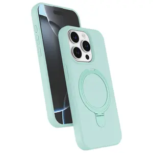 İphone 14 Pro Max Regal Magsafe Standlı Kapak - Su Yeşili