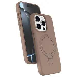 İphone 14 Pro Max Regal Magsafe Standlı Kapak - Çöl Titanyum