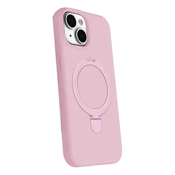 İphone 15 Regal Magsafe Standlı Kapak - Açık Pembe
