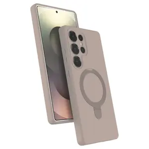 Samsung Galaxy S23 Ultra Regal Magsafe Standlı Kapak - Çöl Titanyum