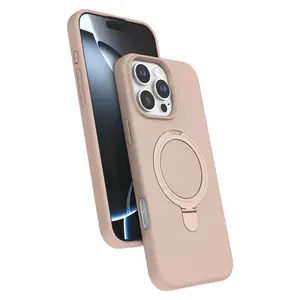 İphone 16 Pro Max Regal Magsafe Standlı Kapak - Çöl Titanyum