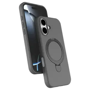İphone 16 Plus Regal Magsafe Standlı Kapak - Titan Gri