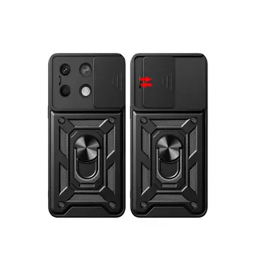 Xiaomi Poco M6 Pro 4g Kılıf Pars Lens Yüzüklü Silikon - Gold