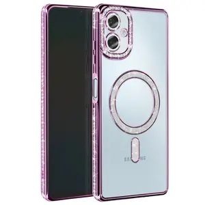 Samsung Galaxy A06 Joke Simli Magneticsafe Kılıf - Derin Mor