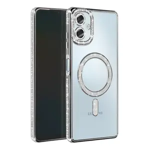 Samsung Galaxy A06 Joke Simli Magneticsafe Kılıf - Gümüş