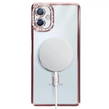Samsung Galaxy A06 Joke Simli Magneticsafe Kılıf - Pembe