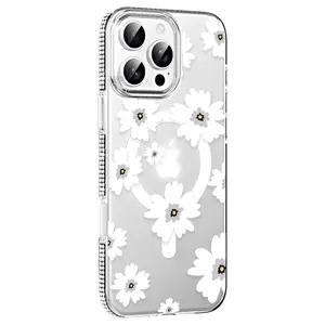 Joko  İphone 16 Pro Max Floral Magsafe Kapak - Beyaz