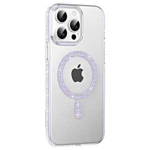 Joko  İphone 14 Pro Max Move Taşlı Magsafe Kapak - Lila