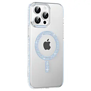 Joko  İphone 14 Pro Max Move Taşlı Magsafe Kapak - Mavi