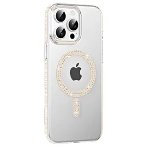 Joko  İphone 15 Pro Move Taşlı Magsafe Kapak - Pembe