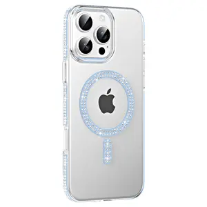 Joko  İphone 16 Pro Max Move Taşlı Magsafe Kapak - Mavi