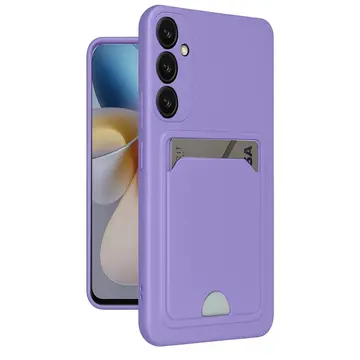 Samsung Galaxy A55 5g Kılıf Kelvin Kartvizitli Silikon - Lila