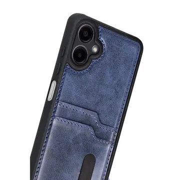 Samsung Galaxy A07 4g Sara Kartvizitli Deri Kılıf - Lacivert