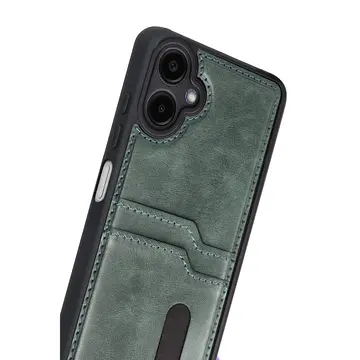 Samsung Galaxy A07 4g Sara Kartvizitli Deri Kılıf - Yeşil