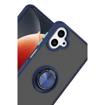 Samsung Galaxy A07 4g Montreal Yüzüklü Silikon Kapak - Lacivert