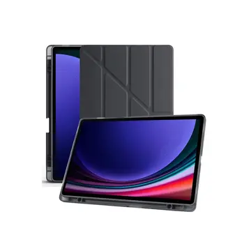 Samsung Galaxy X610 Tab S9 Fe Plus 12.4 Kılıf Kalemlikli Mars Tablet Kılıfı - Siyah