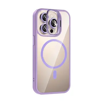 Joko  İphone 14 Pro Max Remim Lensli Magsafe Standlı Kapak - Lila