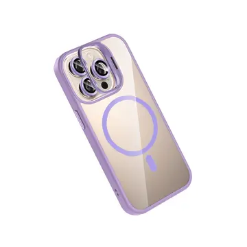 Joko  İphone 14 Pro Max Remim Lensli Magsafe Standlı Kapak - Lila