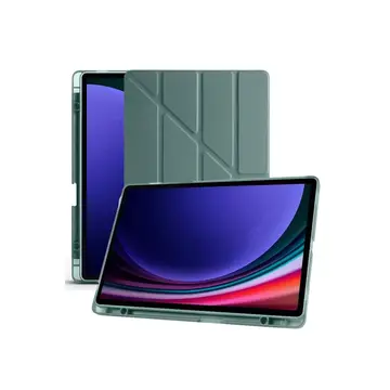 Samsung Galaxy X610 Tab S9 Fe Plus 12.4 Kılıf Kalemlikli Mars Tablet Kılıfı - Koyu Yeşil