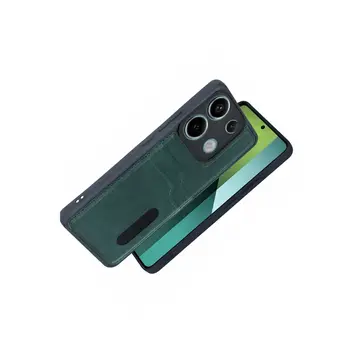 Xiaomi Redmi 15c 4g Sara Kartvizitli Deri Kılıf - Yeşil